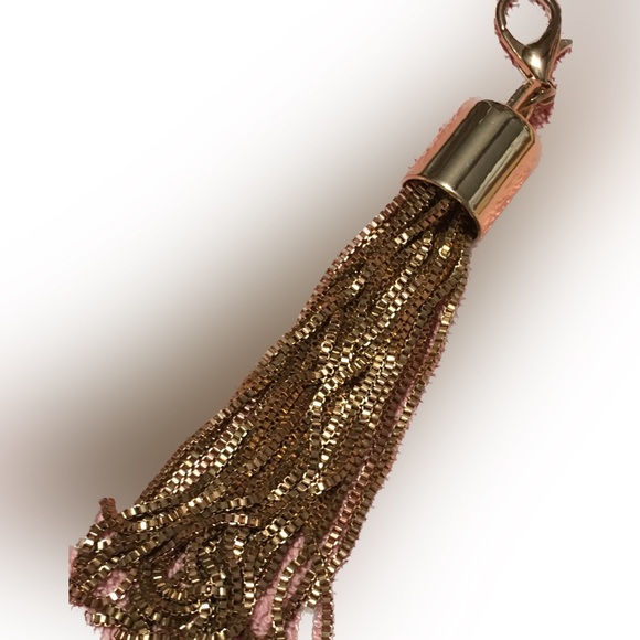 TASSEL GOLD TONE METAL CHAIN CHARMS KEY FOB UNBRANDED - Picture 5 of 9